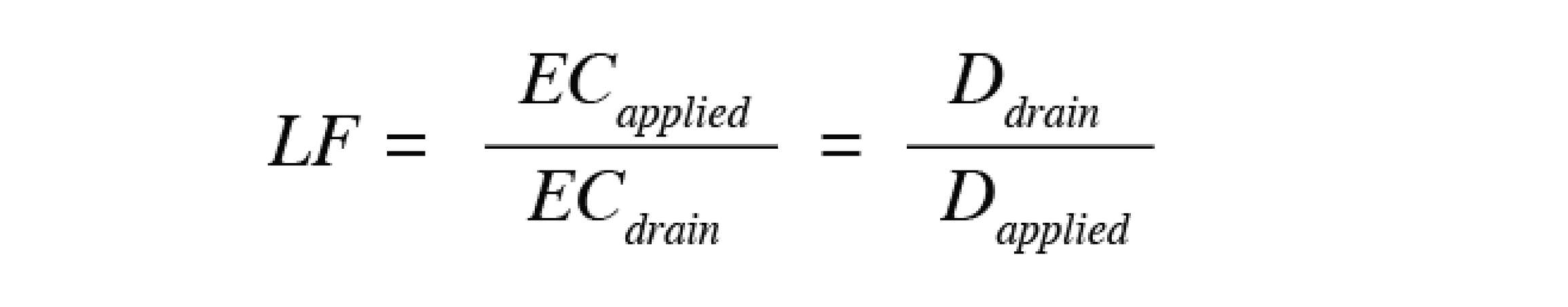 Leaching Fraction Equation