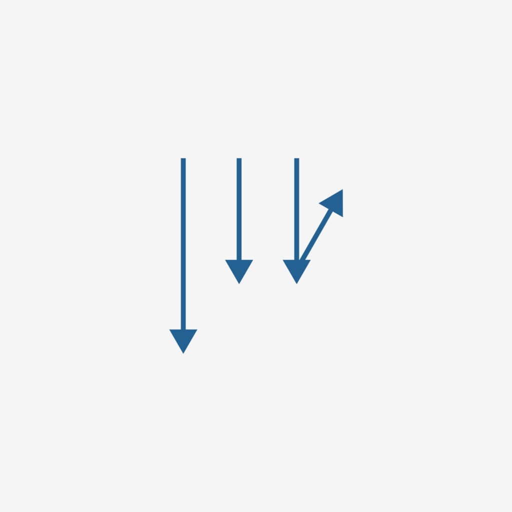 Green arrows bouncing in different directions