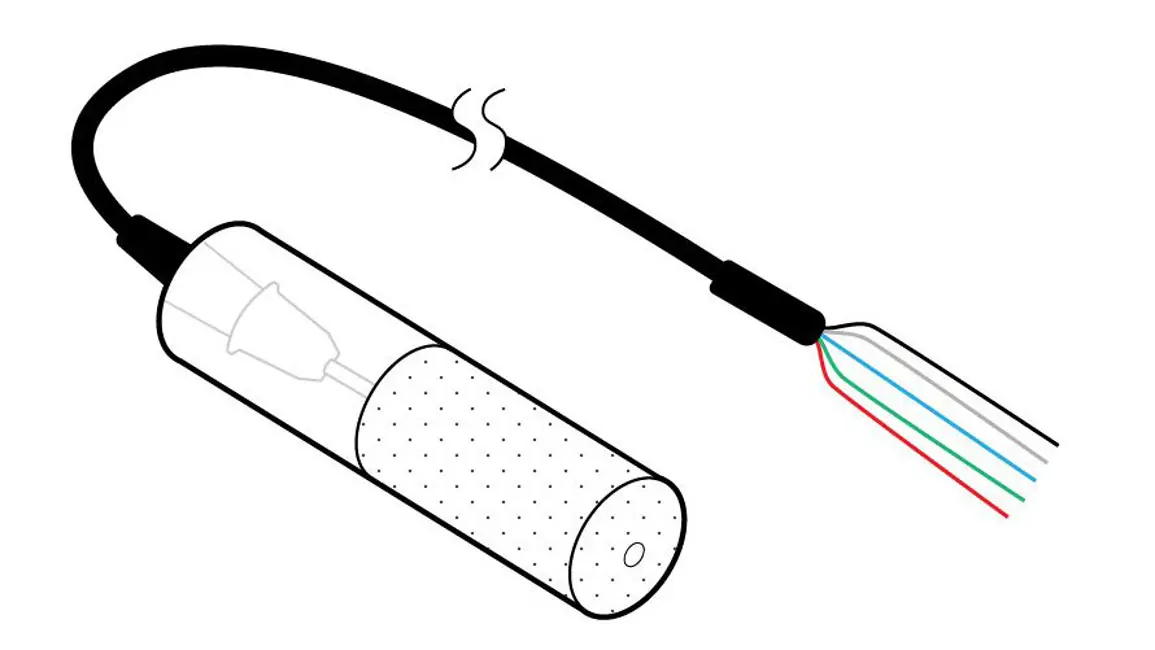 A diagram of a heat dissipation sensor