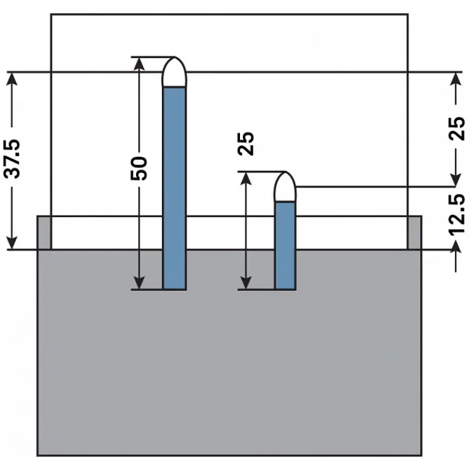 A diagram of a cross section inside the HYPROP cylinder