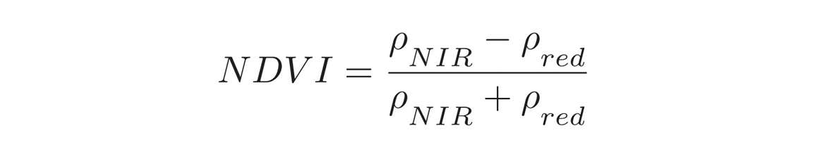 Normalized Difference Vegetation Index Equation
