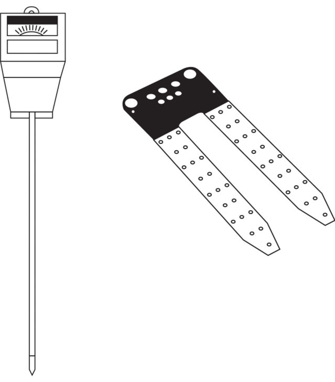 An illustration of two resistance sensors