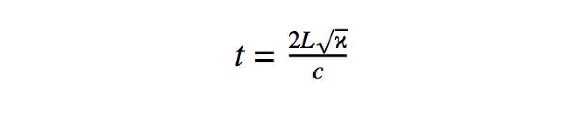 Transit Time For Electromagnetic Pulse Equation