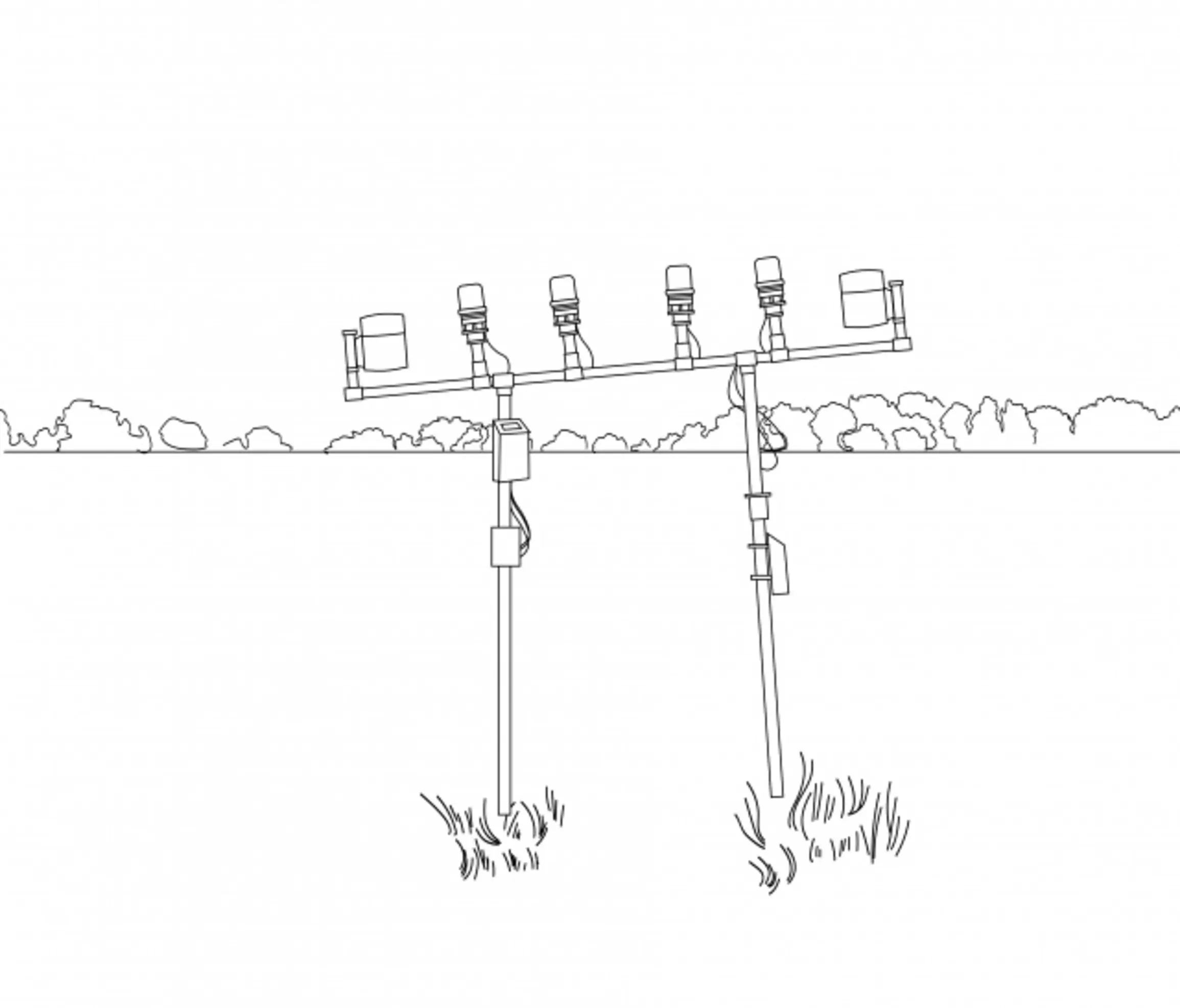A diagram illustrating an off level installation
