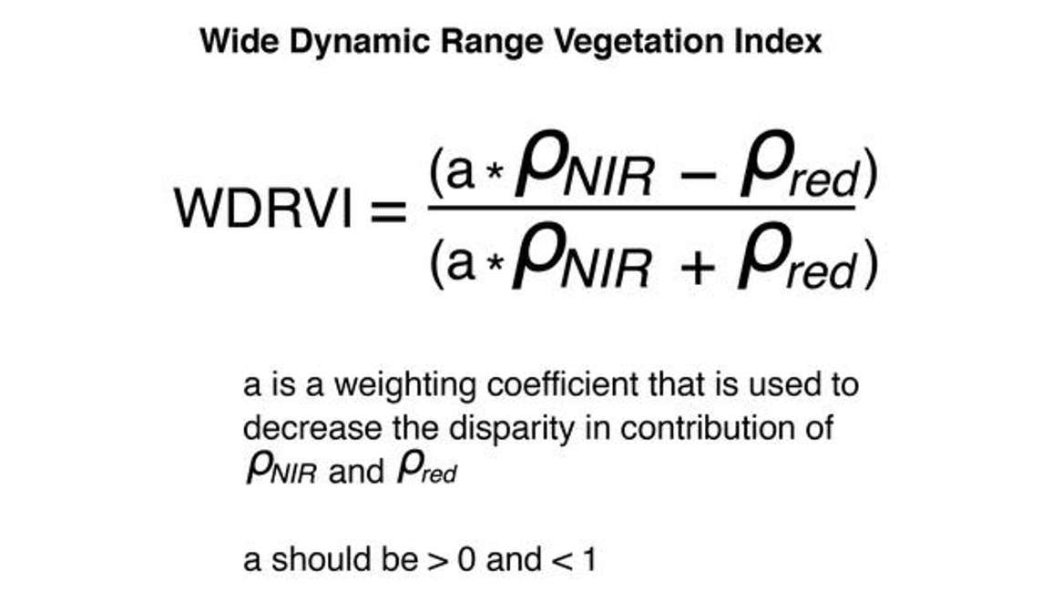 Wide Dynamic Range Vegetation Index