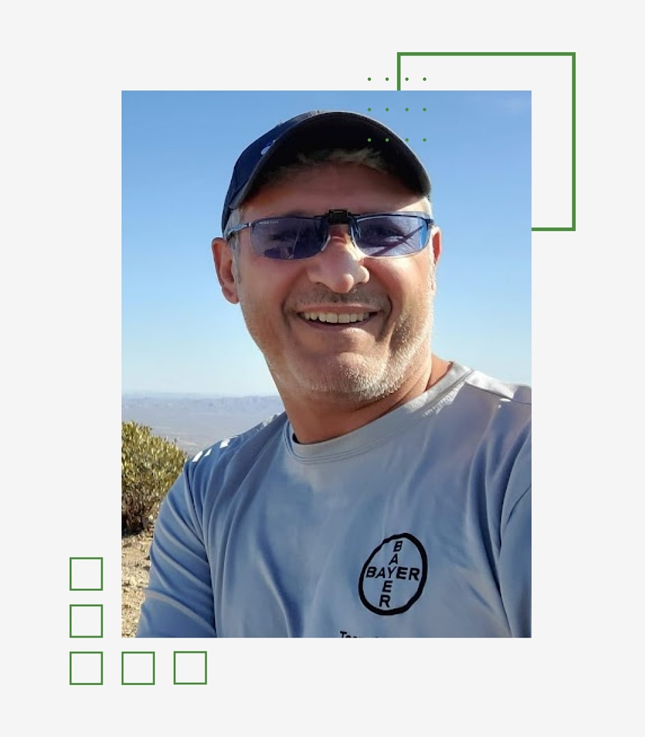 A photograph of Ruben Rascon of Bayer Crop Science